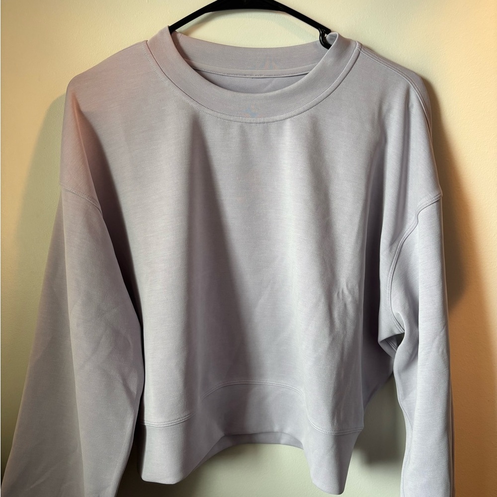 Lululemon Softstreme Perfectly Oversized Cropped Crew (lavender/light purple)